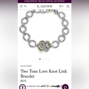 Lagos two tone love knot